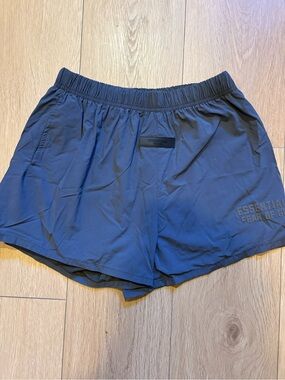 Essentials Light Navy Logo Track Shorts